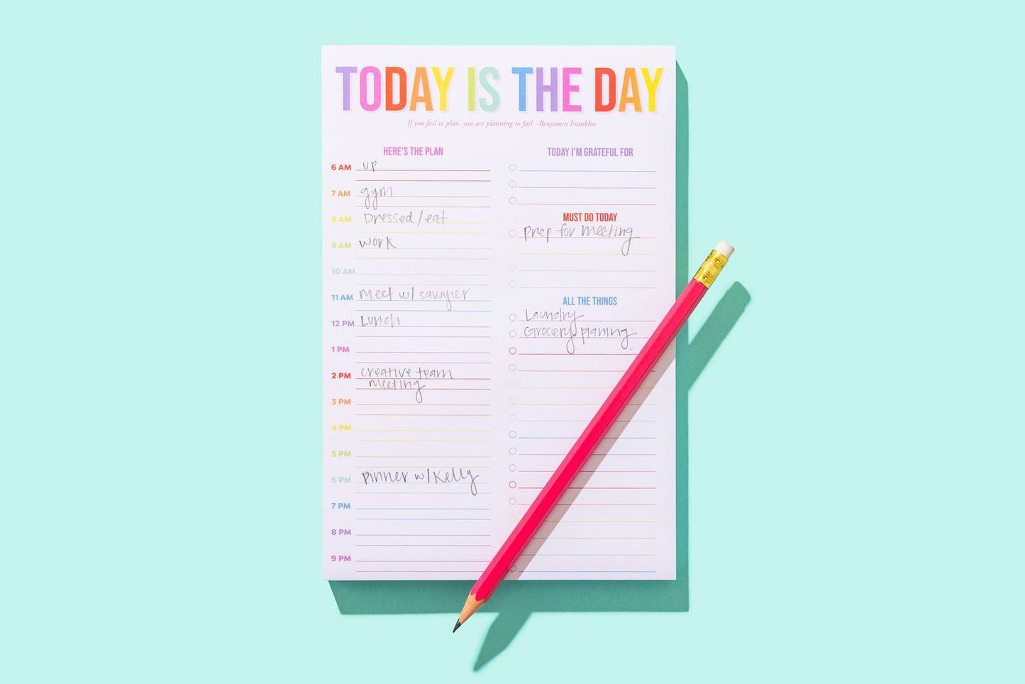 Daily Planner - Today is The Day | Taylor Elliott Designs