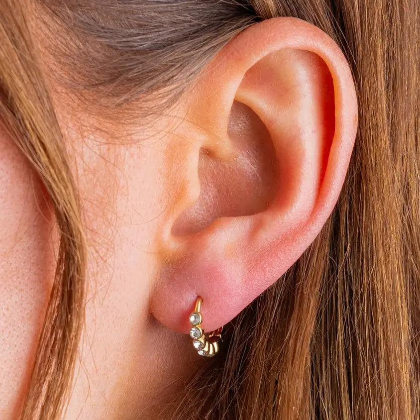 Blaire Huggie Earrings | 14k Gold Plated | Taylor Elliott Designs