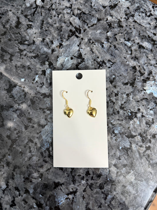 Lovely Heart Earrings | 14k Plated