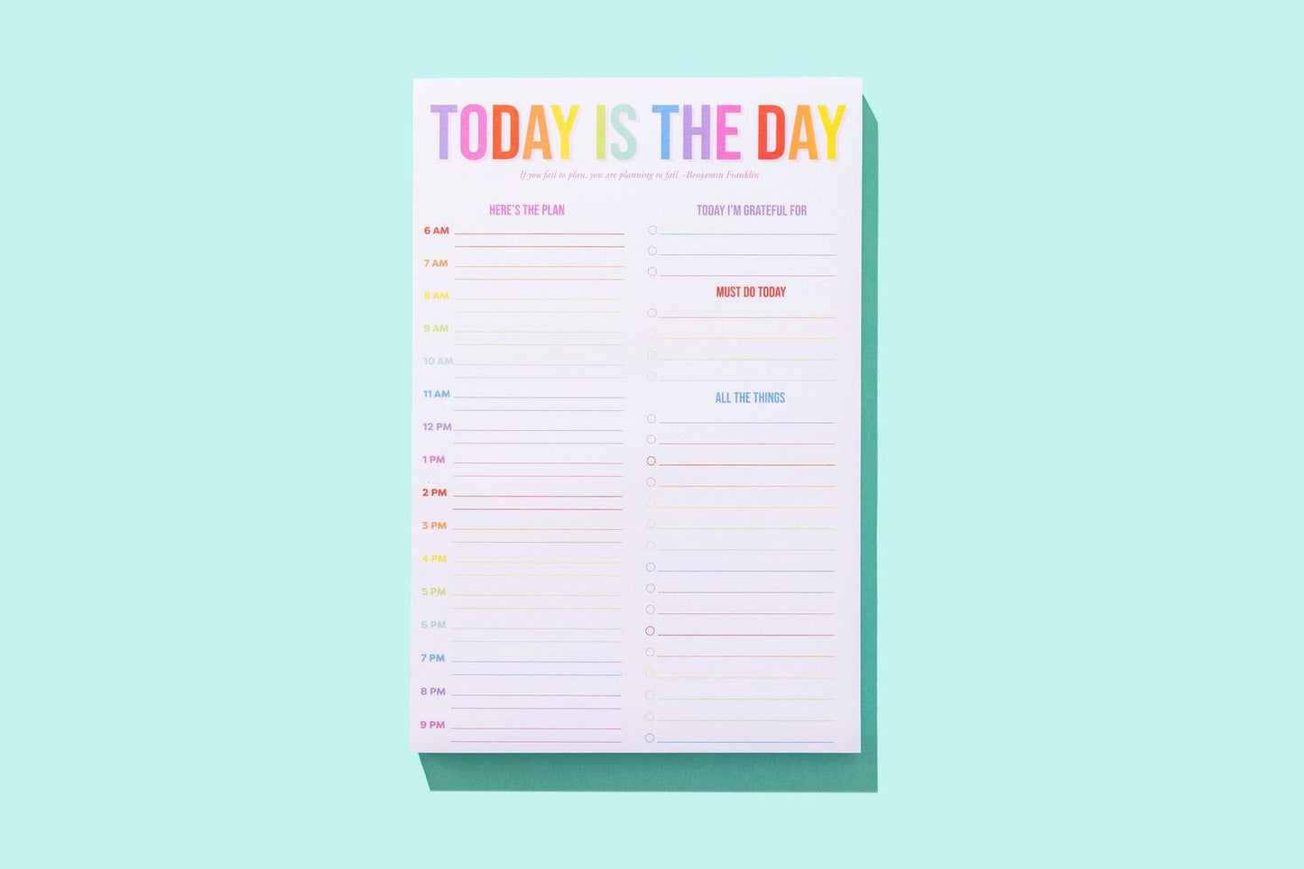 Daily Planner - Today is The Day | Taylor Elliott Designs