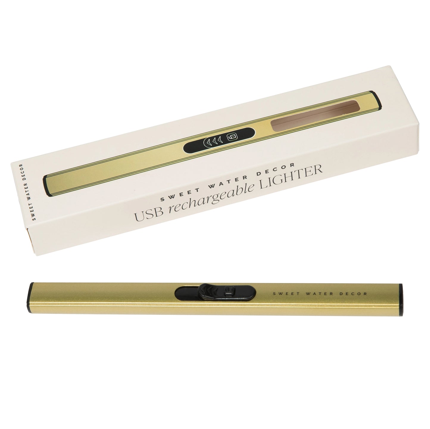 Rechargeable Electric Lighter - Sleek Gold | Sweetwater Decor