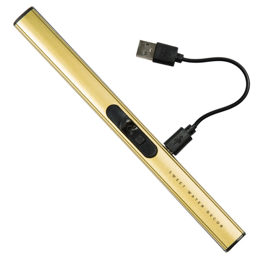 Rechargeable Electric Lighter - Sleek Gold | Sweetwater Decor
