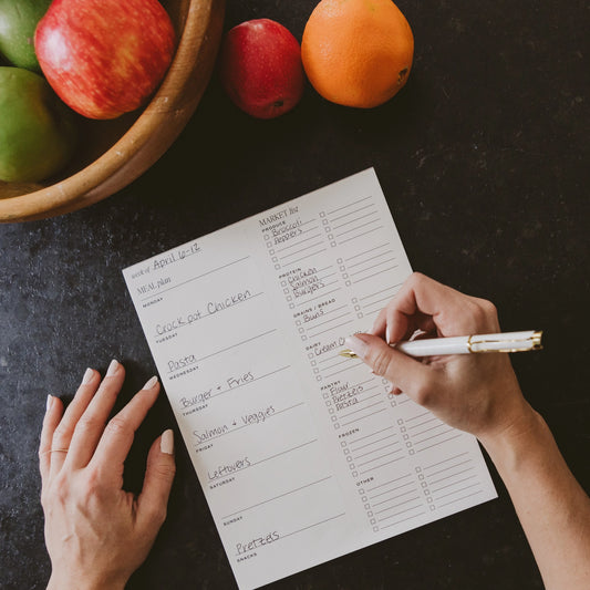 Weekly Meal Plan Notepad & Grocery List | Sweetwater Decor