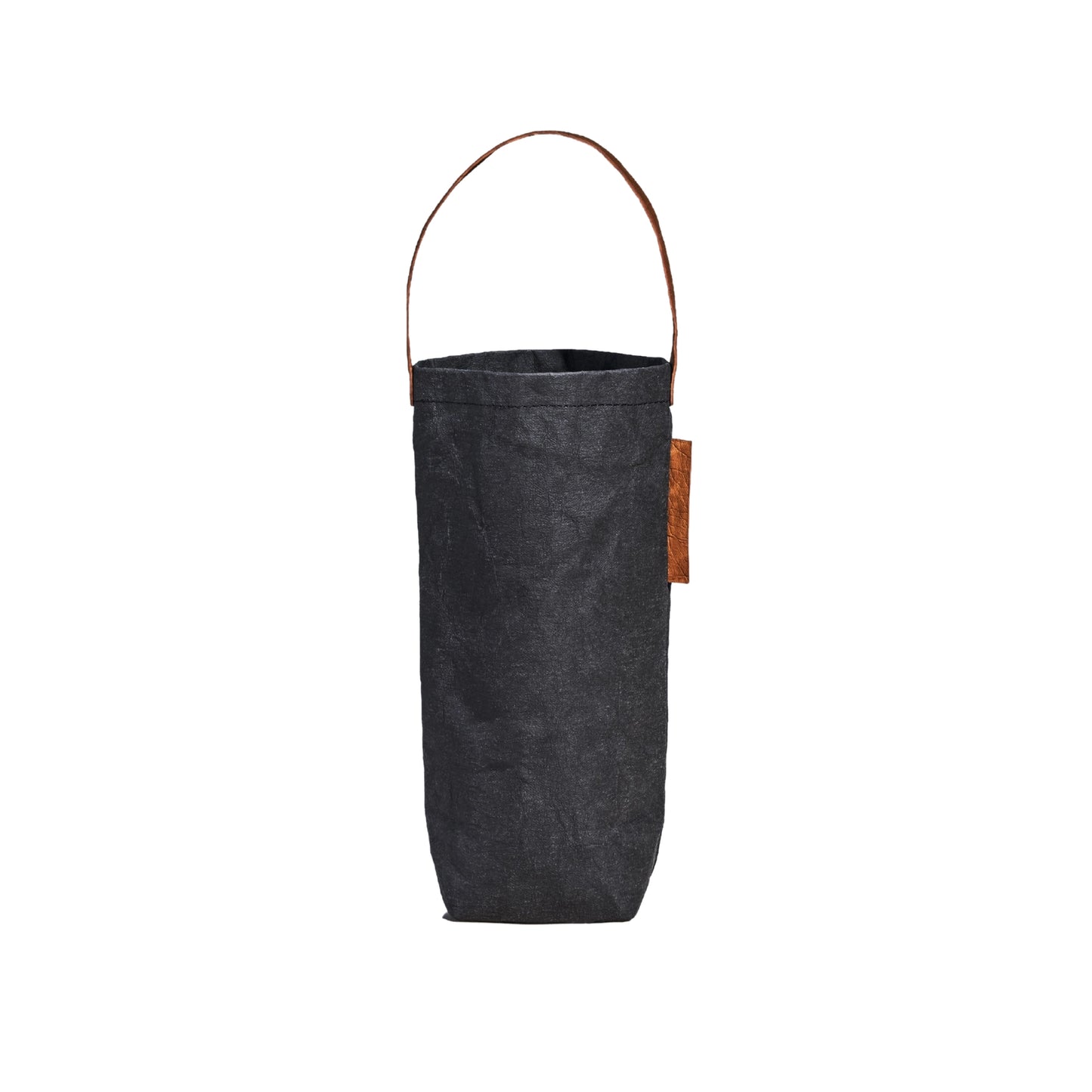 Small Reusable Wine Tote, Ebony