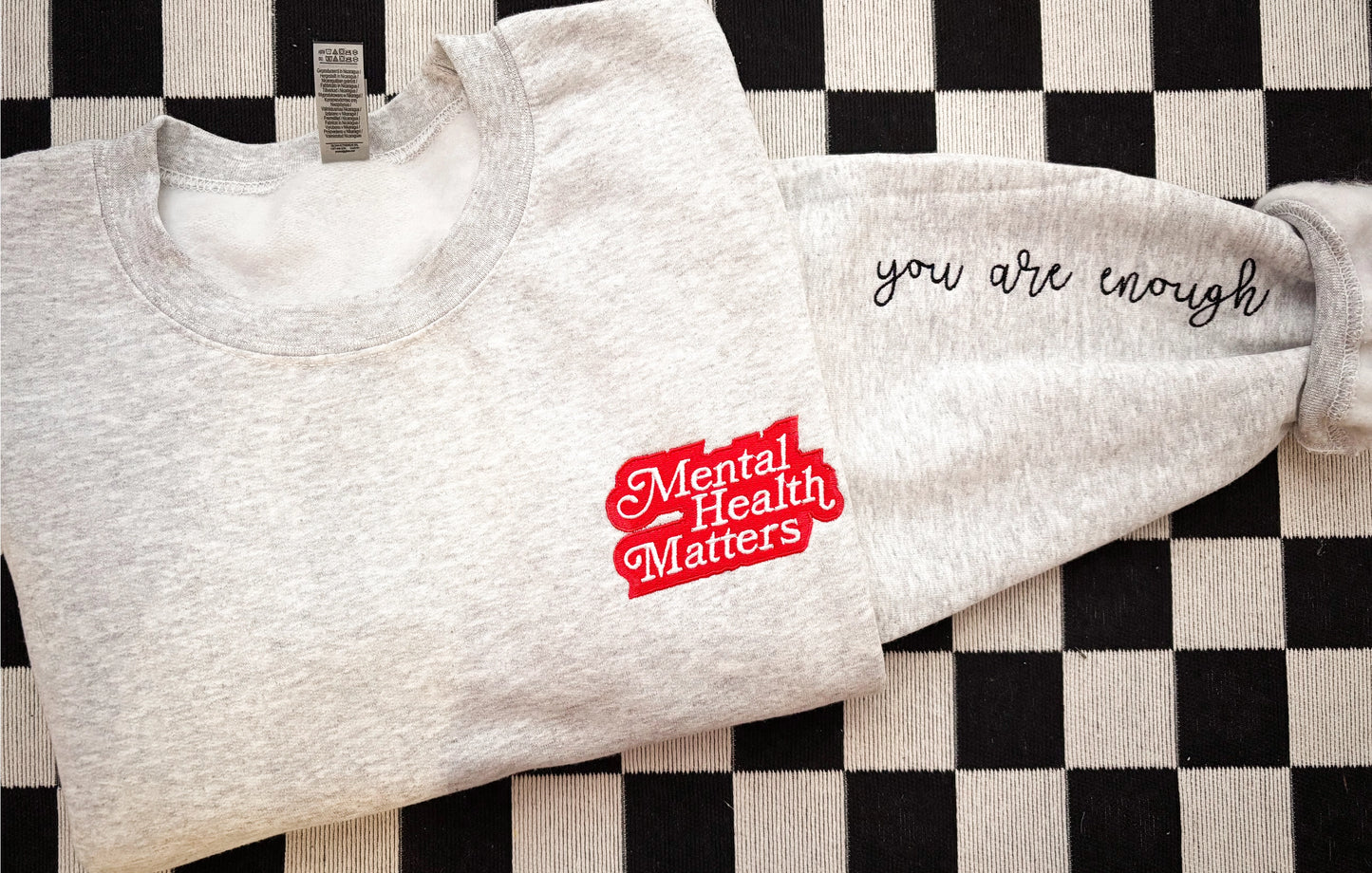Mental Health Matters | Embroidered Crewneck Sweatshirt